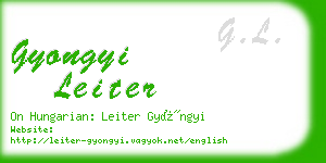 gyongyi leiter business card